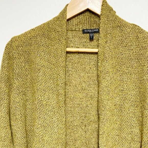 Eileen Fisher Variegated Mohair Cashmere Wool Open Front Cardigan Sz PL - Picture 3 of 3
